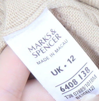 Marks and Spencer Beige Cardigan Women’s Size 12 V-Neck