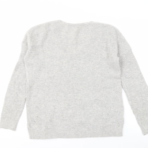 Gap Womens Grey V-Neck Pullover Jumper S