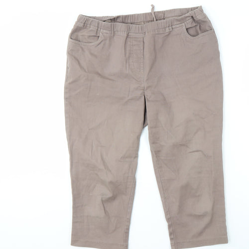 Damart Women's Brown Relaxed Trousers Size 16