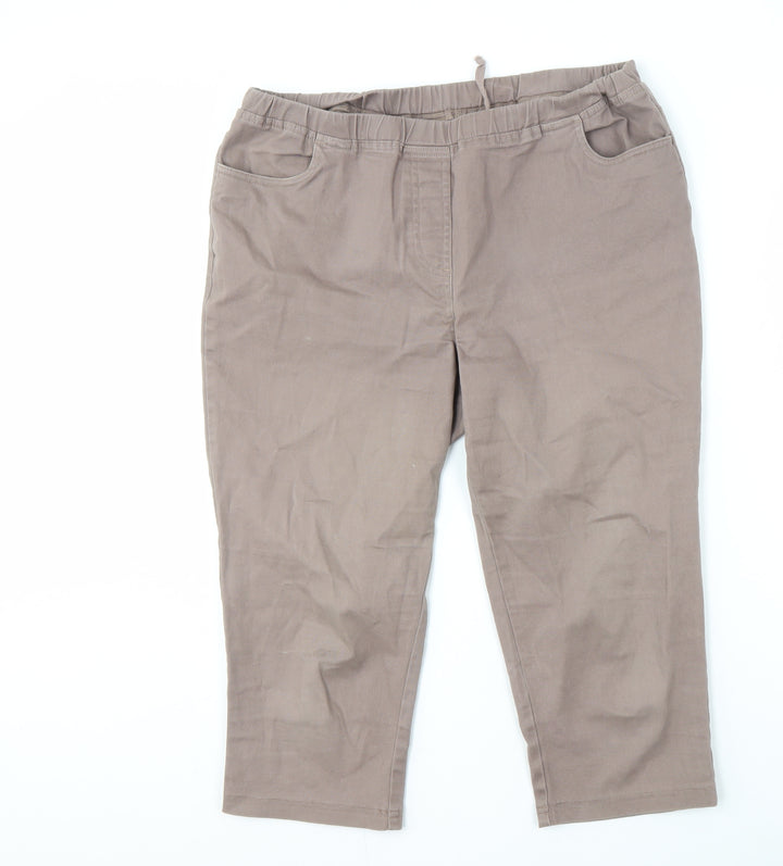 Damart Women's Brown Relaxed Trousers Size 16