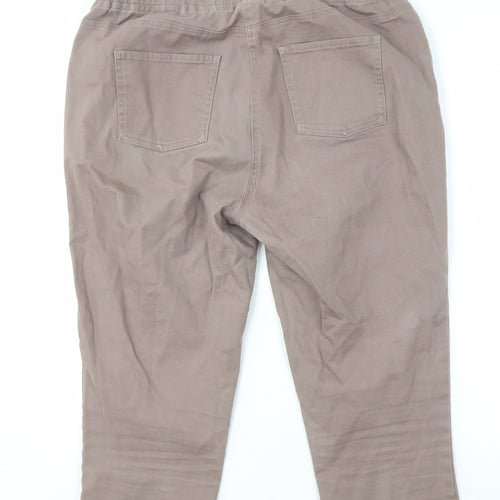 Damart Women's Brown Relaxed Trousers Size 16