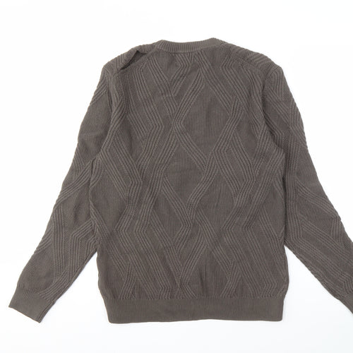 Marks and Spencer Men's Grey Pullover Jumper, Size S