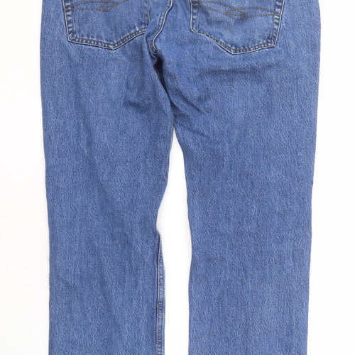 Pride & Soul Men's Blue Straight Jeans, L, Regular Fit