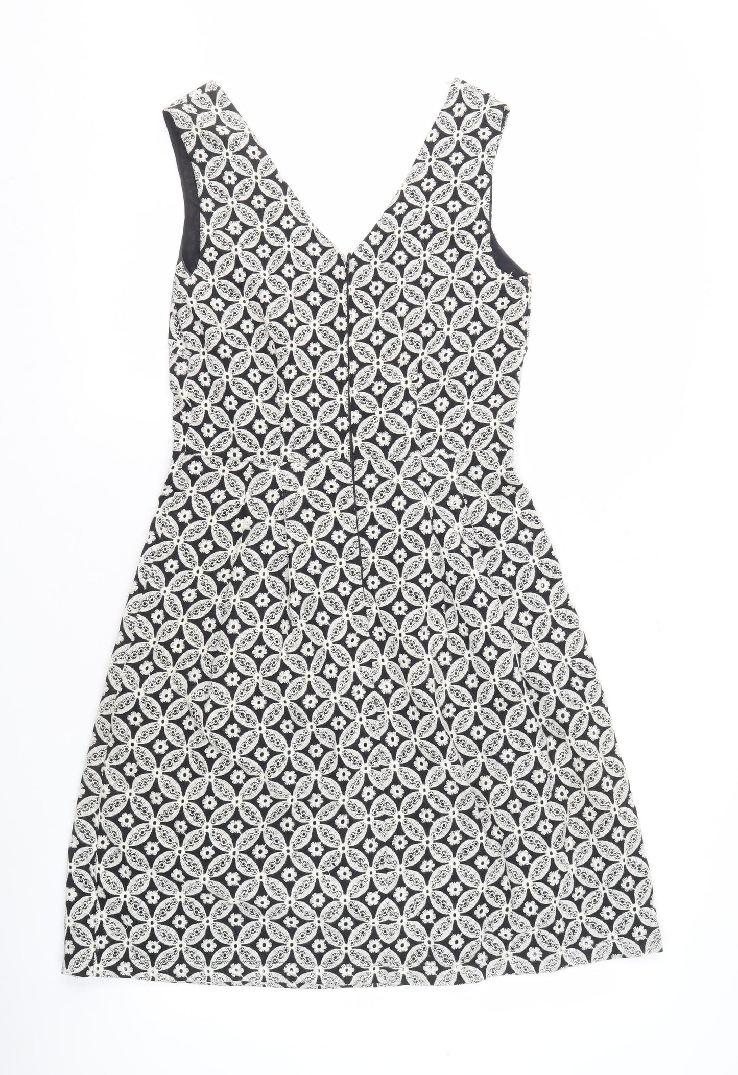 Monsoon Women's Black & White A-Line Geometric Dress