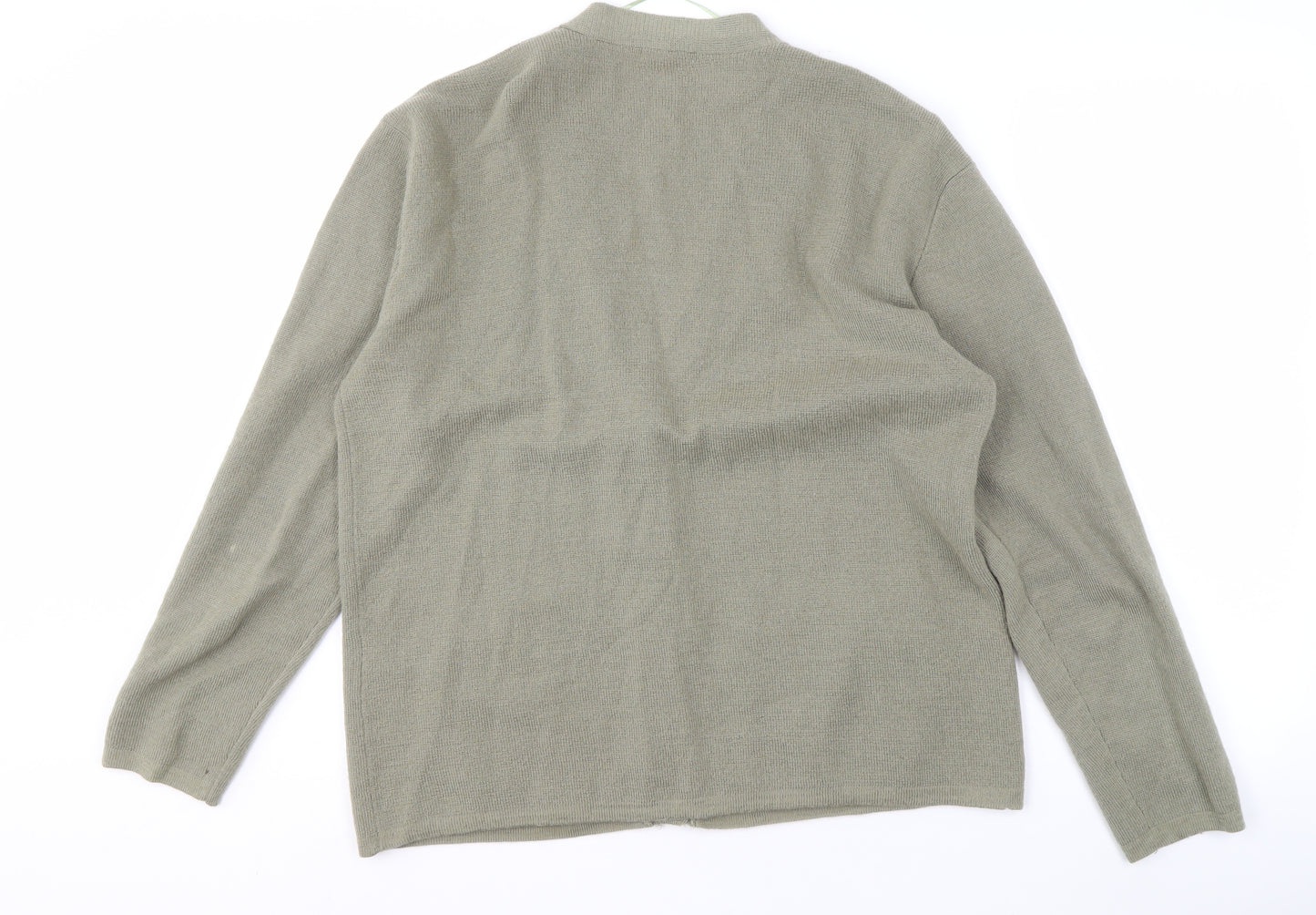 Damart Women's Green Cardigan, V-Neck, Size 18/20