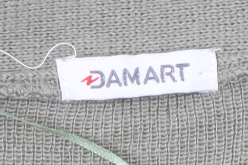 Damart Women's Green Cardigan, V-Neck, Size 18/20