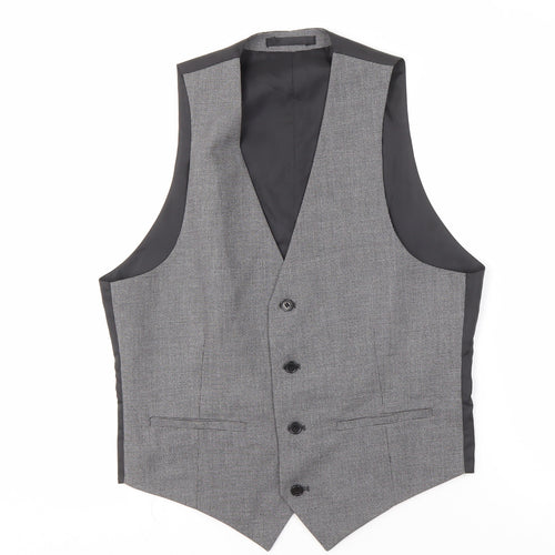 OneSixFive Men's Grey Waistcoat 38S Formal