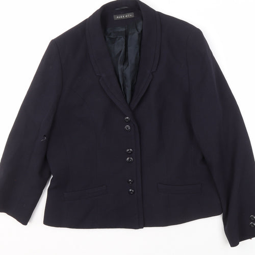 Alex & Co. Women's Black Wool Blazer Size 16, Lined