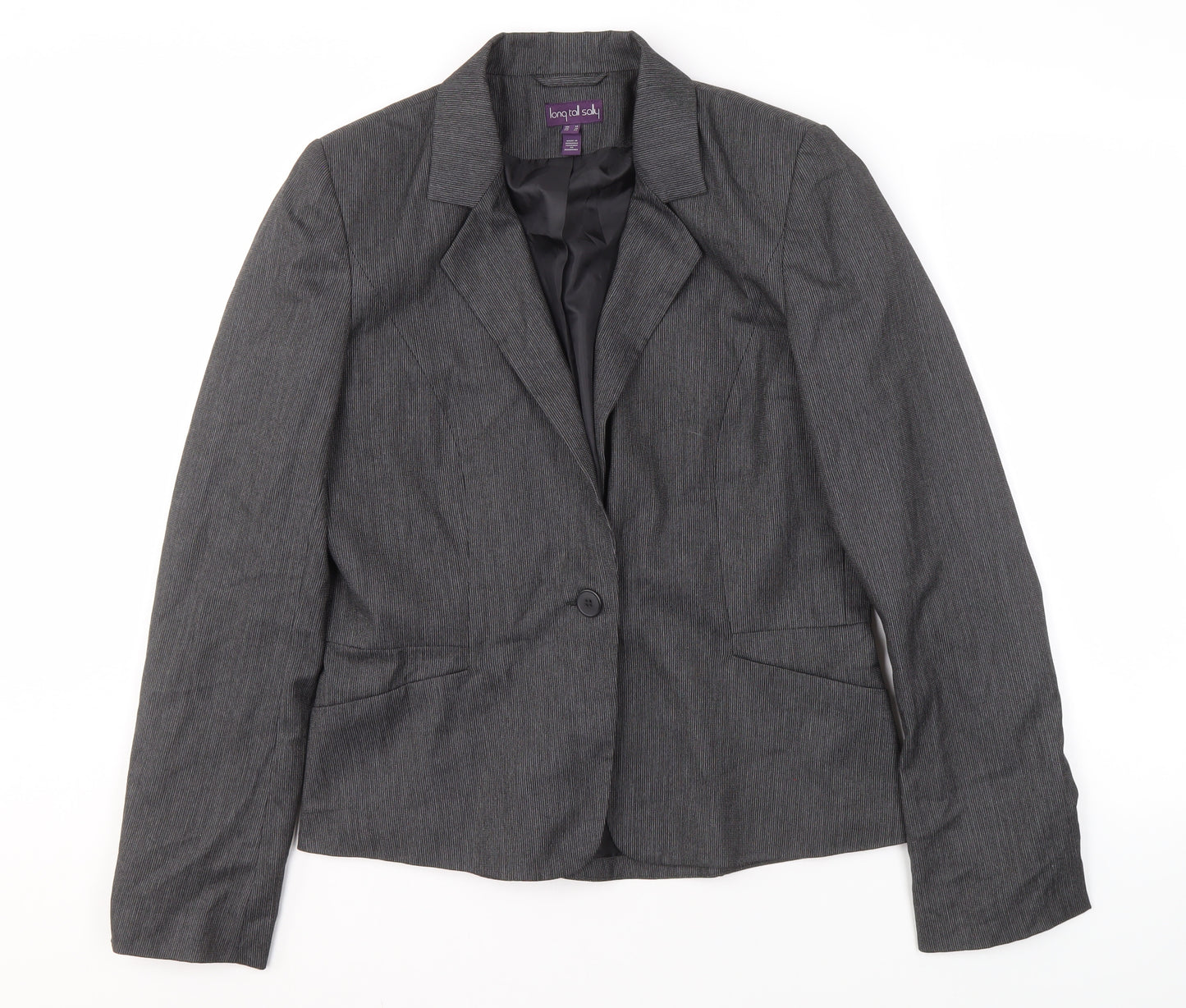 Long Tall Sally Women's Grey Suit Jacket, Size 14