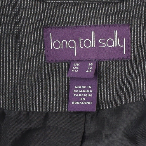 Long Tall Sally Women's Grey Suit Jacket, Size 14
