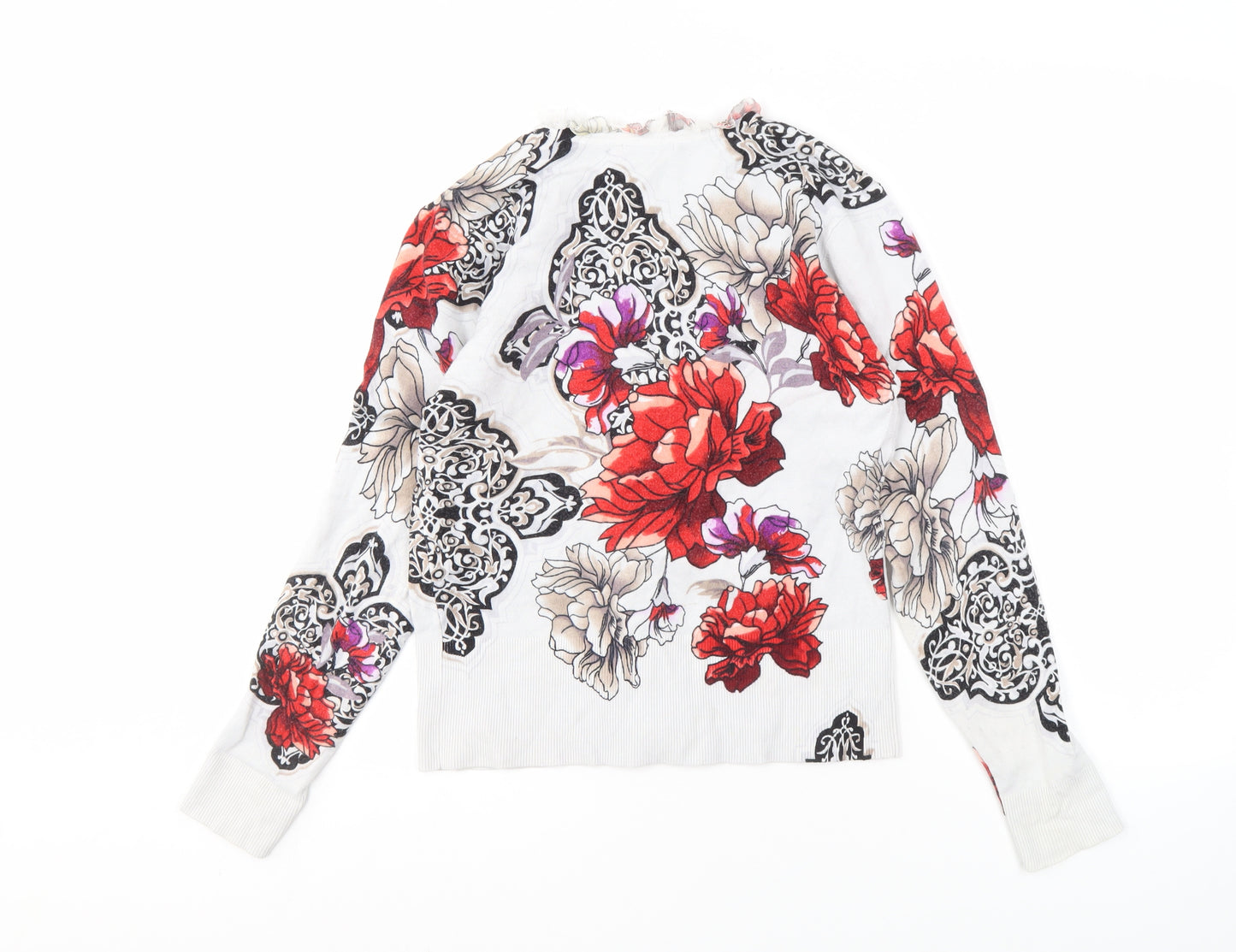 Roman Women's Multicoloured Floral Cardigan Size 10