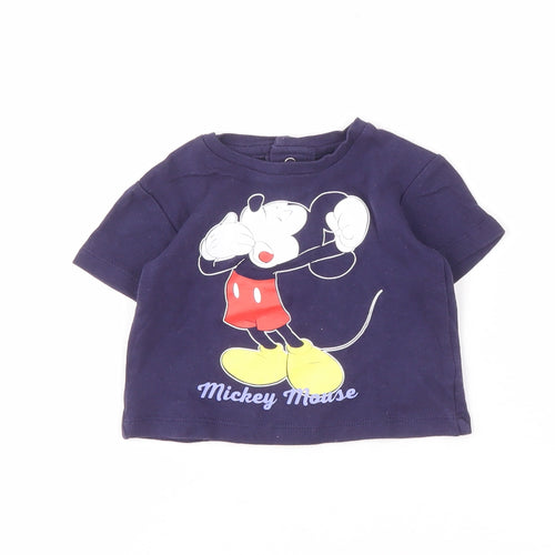 Disney Baby Blue Mickey Mouse T-Shirt, Unisex 6-12 Months