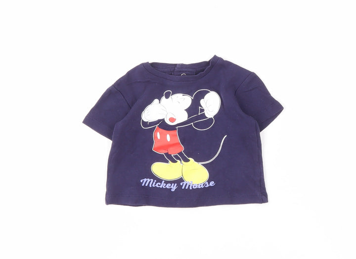Disney Baby Blue Mickey Mouse T-Shirt, Unisex 6-12 Months