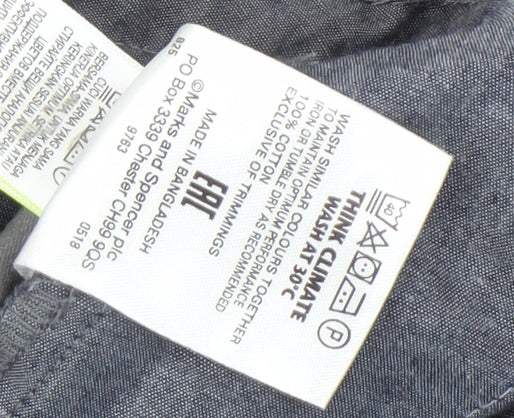 Marks and Spencer Men's Grey Chino Trousers, Size 38, Regular Fit