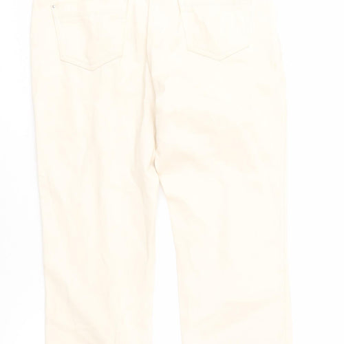 M&Co Women's Ivory Jeans Size 10 Cotton Blend