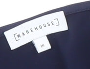 Warehouse Women's Blue Jumpsuit Size 16 Wide-Leg Sleeveless