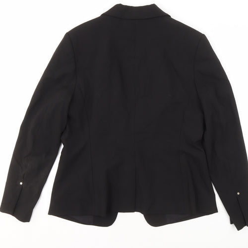 H&M Women's Black Blazer UK 16 Single-Breasted