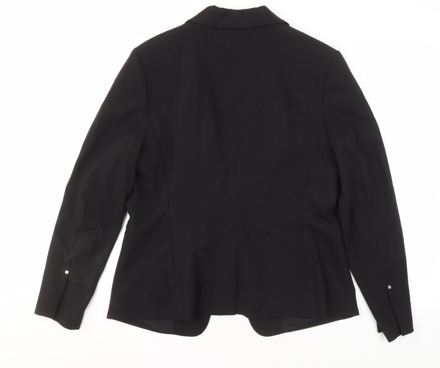 H&M Women's Black Blazer UK 16 Single-Breasted