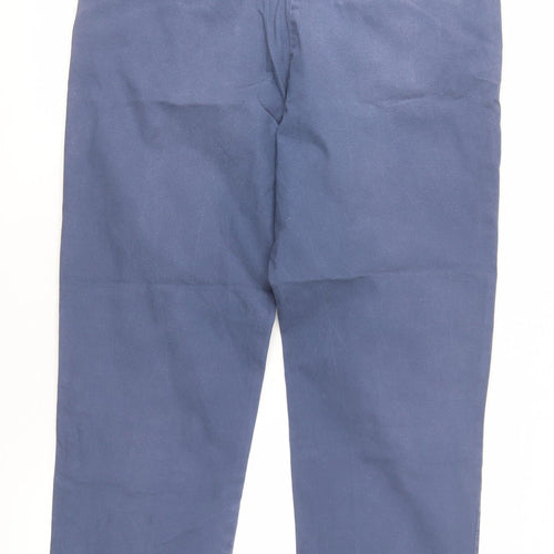 Marks and Spencer Men's Blue Chino Trousers, Size 38 Regular