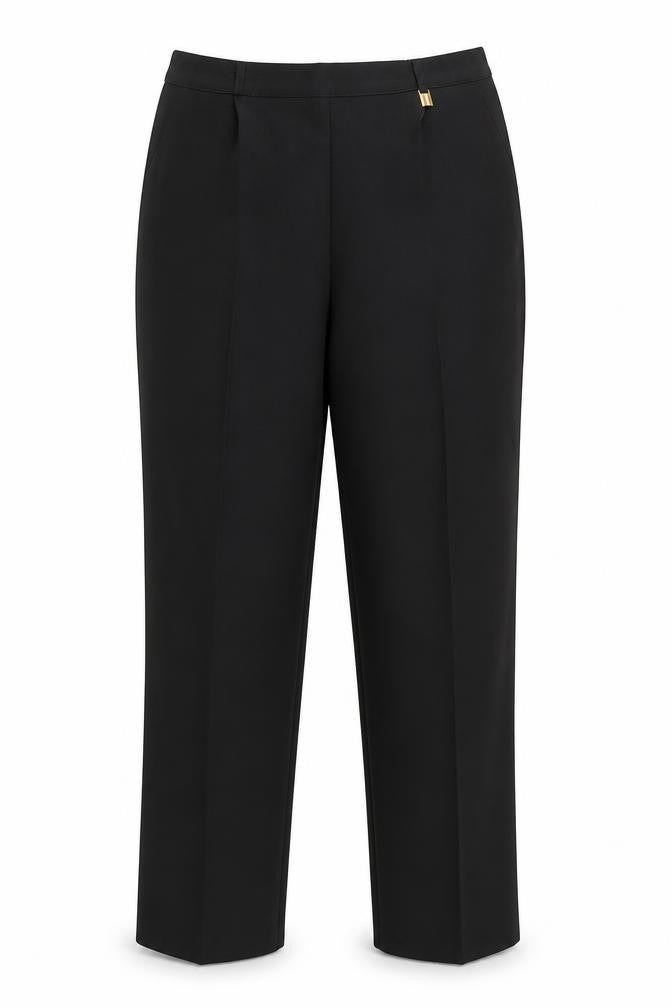 Front view of Classics Women's Black Trousers, size 14, Classic Fit