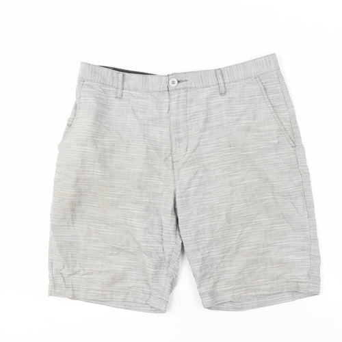 RVCA Men's Grey Regular Fit Chino Shorts Size 34