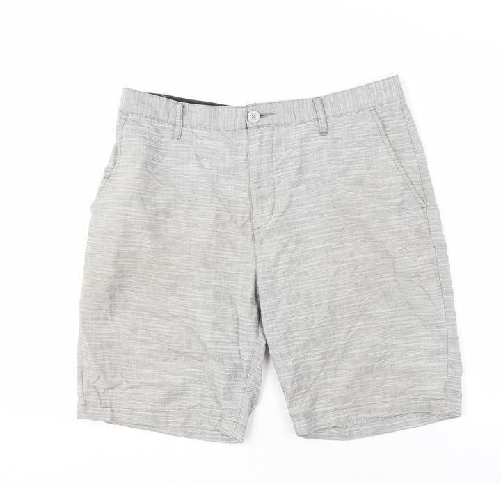 RVCA Men's Grey Regular Fit Chino Shorts Size 34