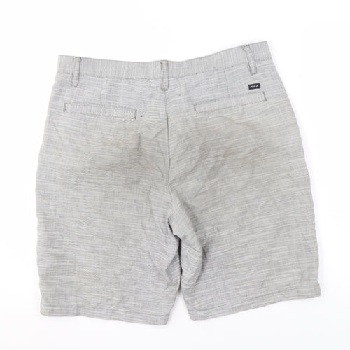 RVCA Men's Grey Regular Fit Chino Shorts Size 34