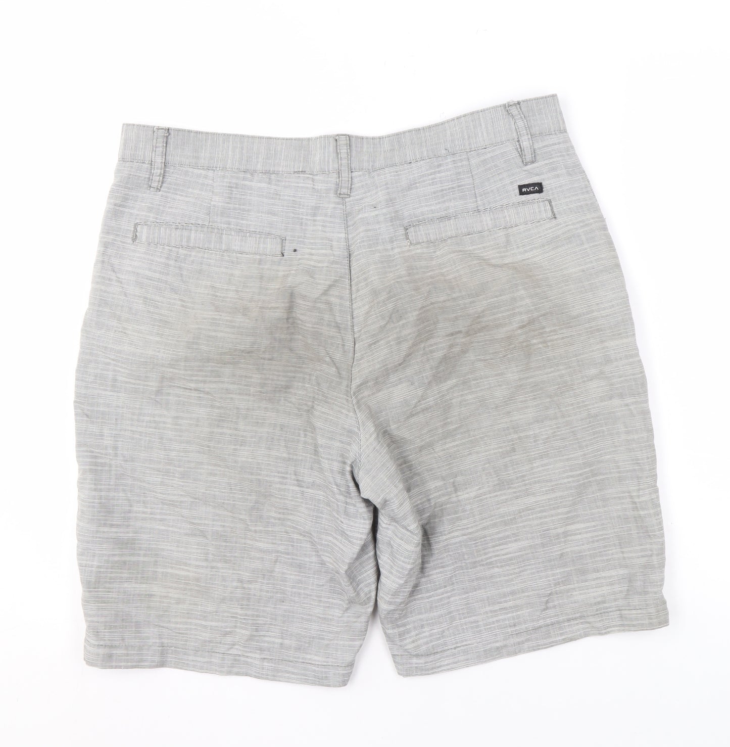 RVCA Men's Grey Regular Fit Chino Shorts Size 34