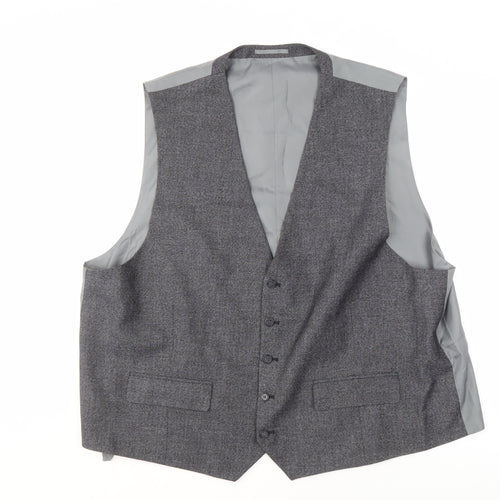 JACAMO Men's Grey 56R Tweed Waistcoat
