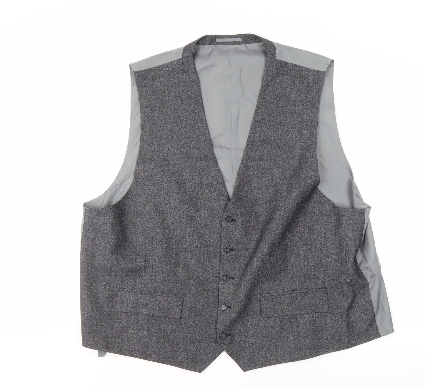 JACAMO Men's Grey 56R Tweed Waistcoat