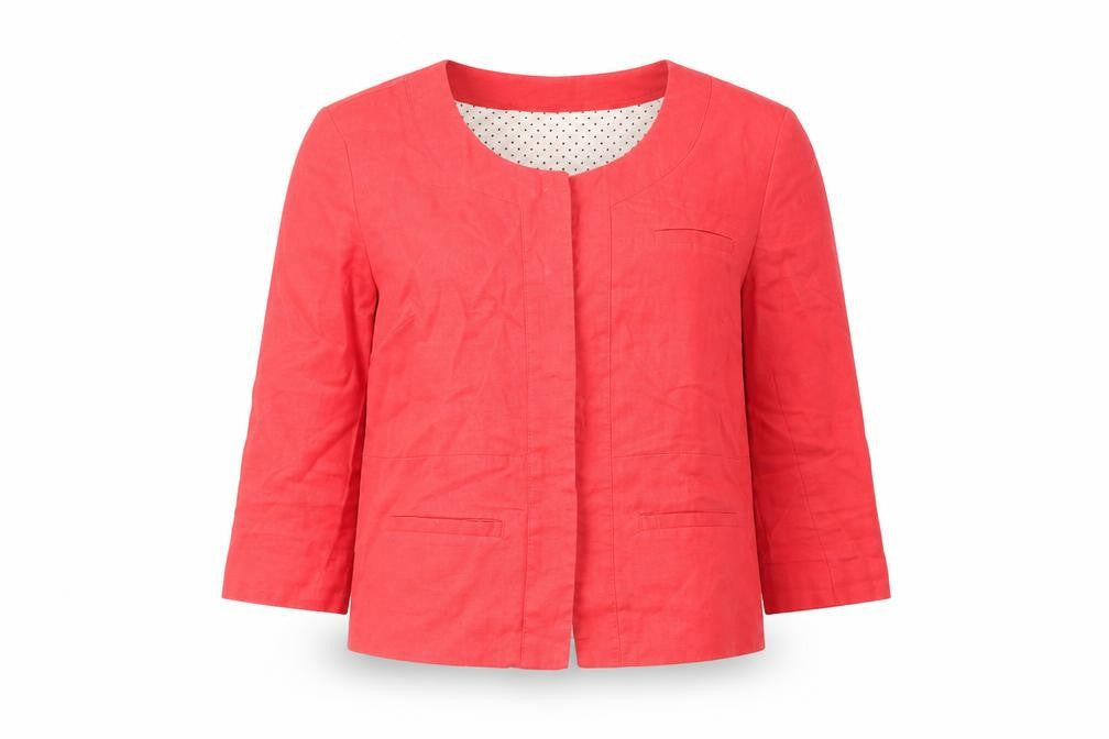 Front view of Merona Women's Red Cotton Jacket, Casual, size S
