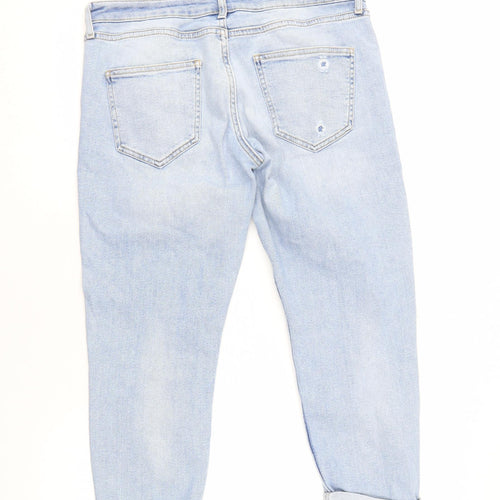 Topshop Women's Light Blue Distressed Jeans Size 12
