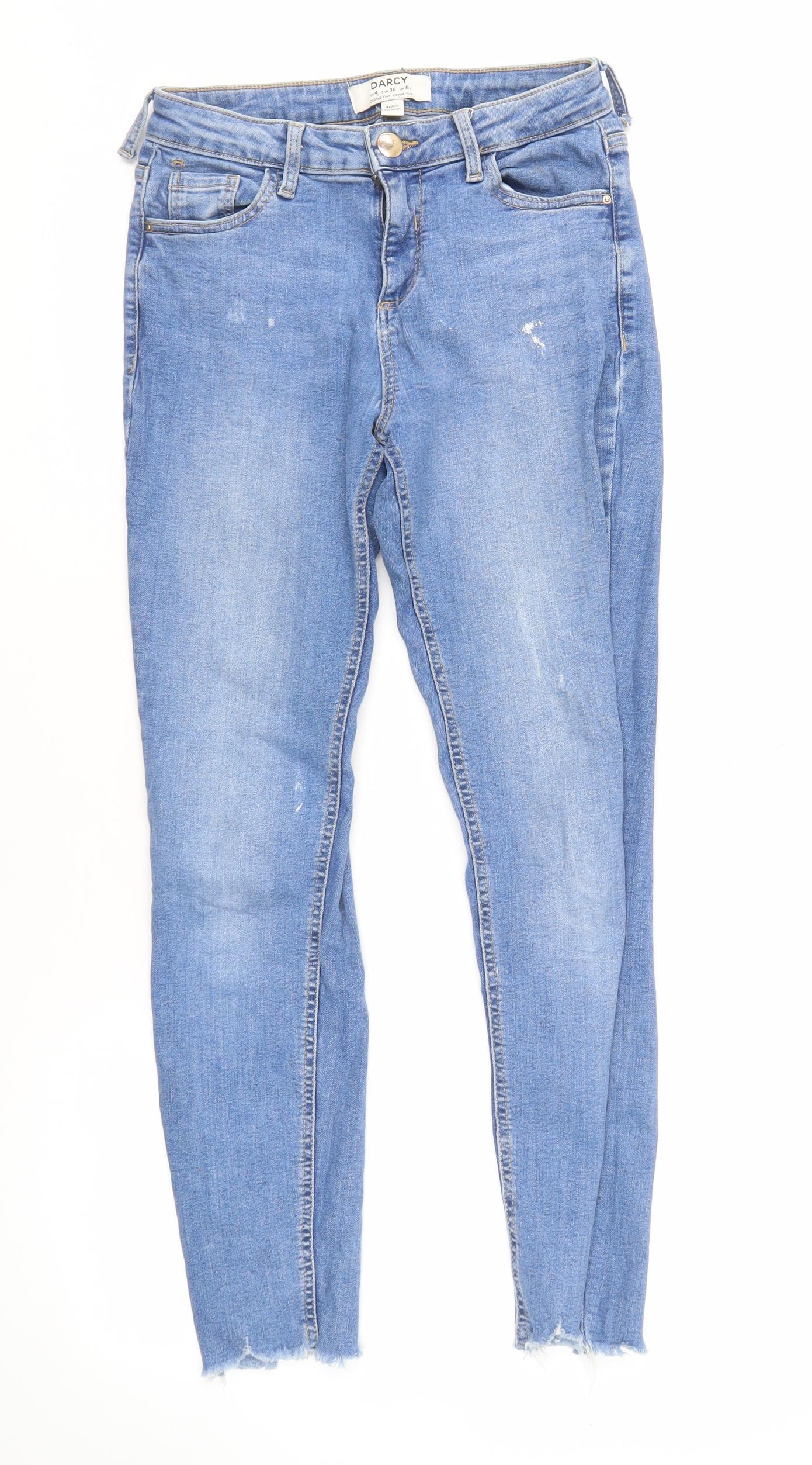 Dorothy Perkins Women's Blue Skinny Jeans Size 8