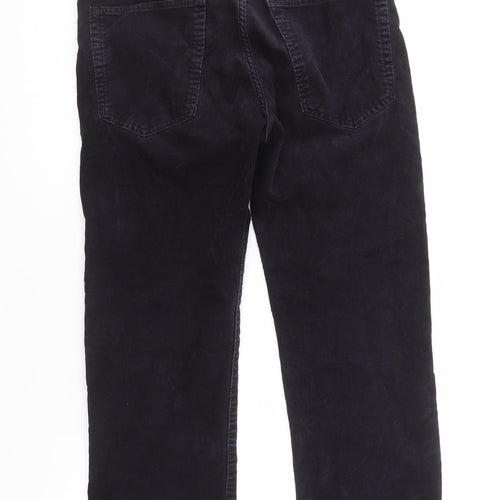 Marks and Spencer Men's Black Corduroy Trousers, 32