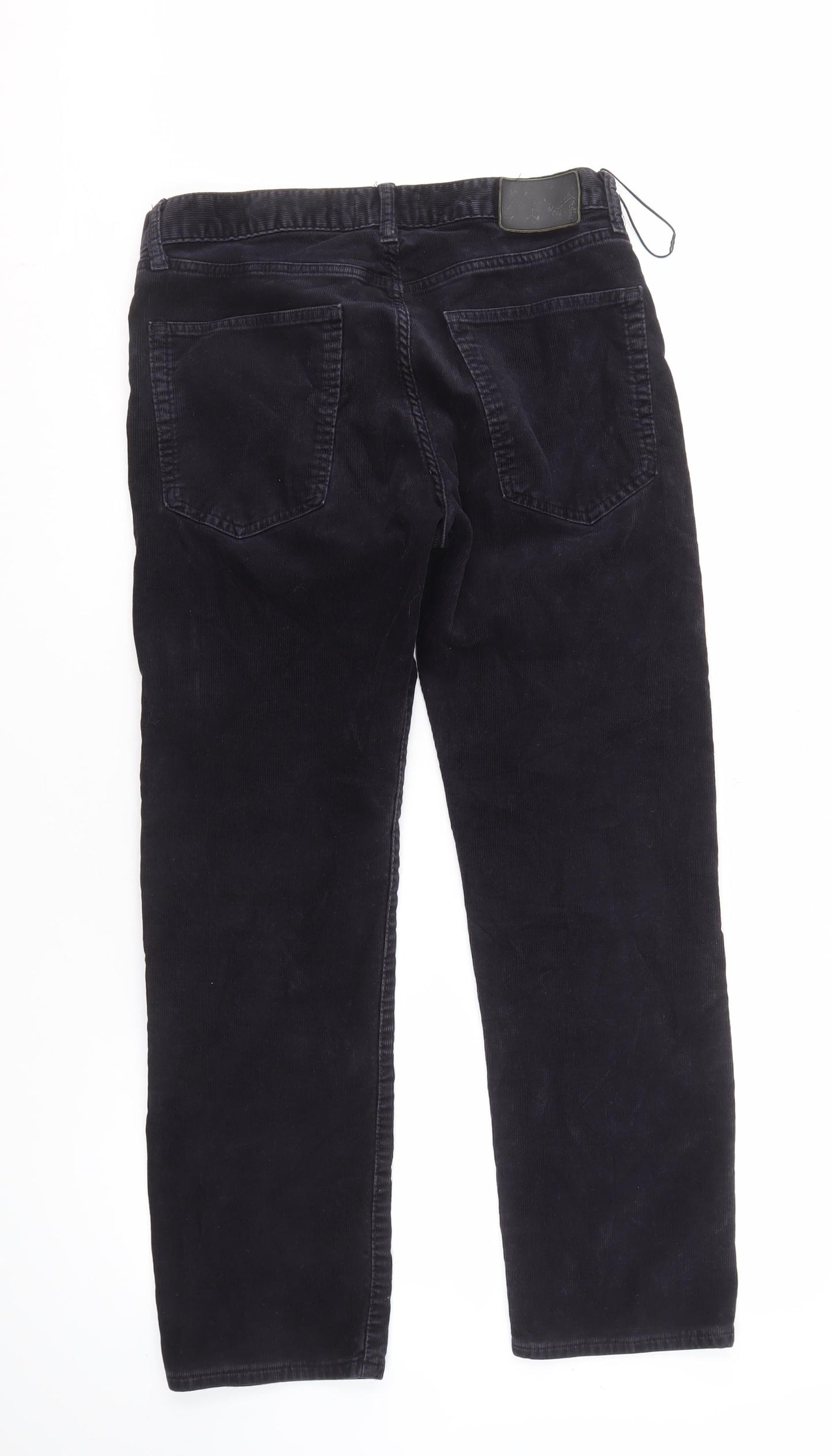 Marks and Spencer Men's Black Corduroy Trousers, 32