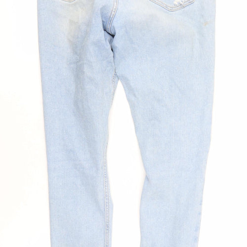Topshop Men's Blue Distressed Skinny Jeans 30W 32L
