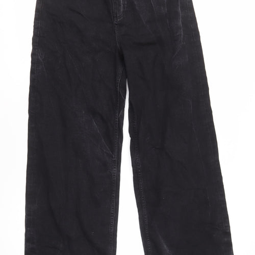 Marks and Spencer Black Wide-Leg Jeans, Women's Size 12 Tall