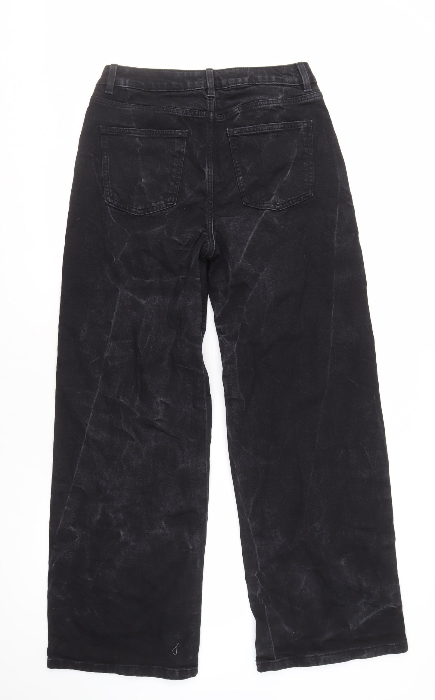 Marks and Spencer Black Wide-Leg Jeans, Women's Size 12 Tall