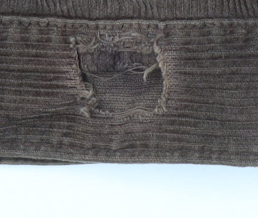 Run & Fly Men's Brown Corduroy Bomber Jacket Size M