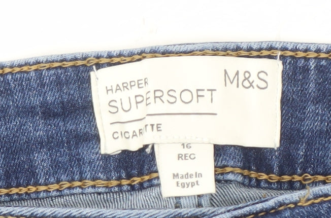 Marks and Spencer Women's Blue Straight Jeans Size 16
