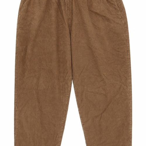 Y&Y Women's Brown Cotton Elastic Waist Trousers 2XL