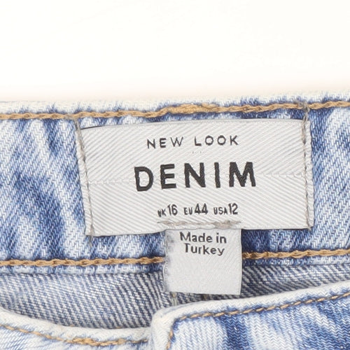 New Look Women's Blue Straight Jeans Size 16