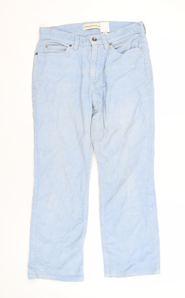 GAP Women's Blue Cropped Bootcut Trousers Size S
