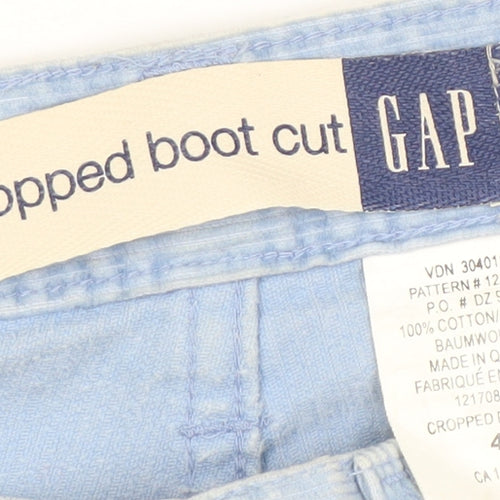 GAP Women's Blue Cropped Bootcut Trousers Size S