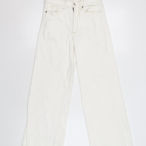 &Denim Women's White High Rise Ankle Jeans, Size 6