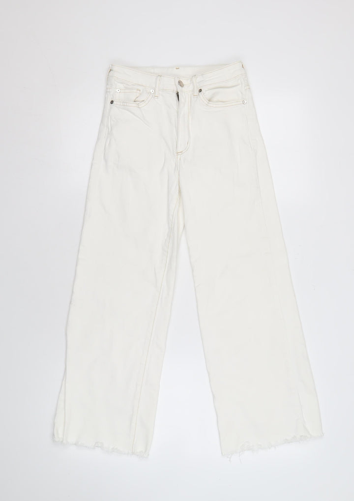 &Denim Women's White High Rise Ankle Jeans, Size 6