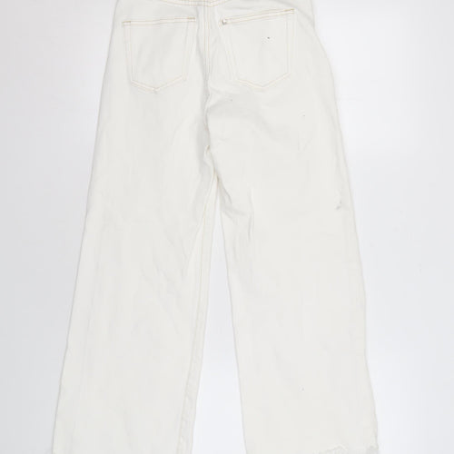 &Denim Women's White High Rise Ankle Jeans, Size 6
