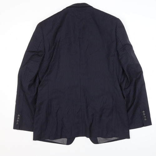 John Lewis Men's Blue Striped Blazer, Size 40R, Classic Fit