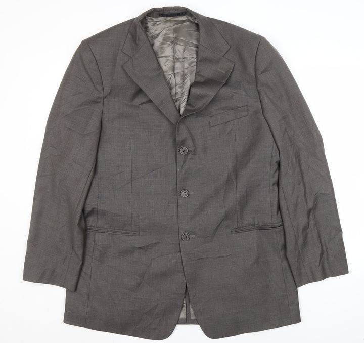 Marks and Spencer Grey Wool Blazer, Men's 42 Long