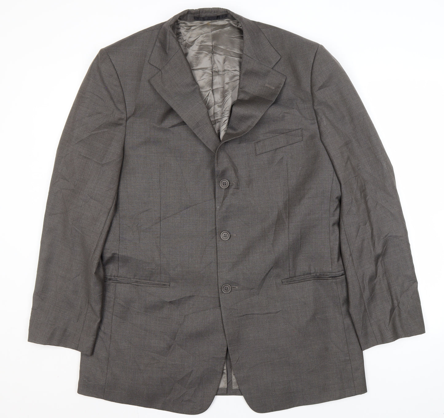 Marks and Spencer Grey Wool Blazer, Men's 42 Long